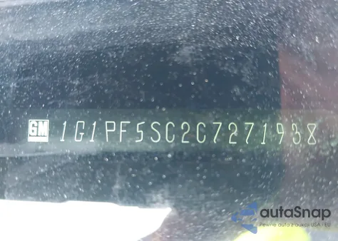 2012 Chevrolet Cruze 1Lt из США, поврежденный, VIN 1G1PF5SC2C7271938